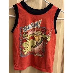 Vintage Teenage Mutant Ninja Turtle Slam Boys Tank Top Red Size 6 Rare 1990s